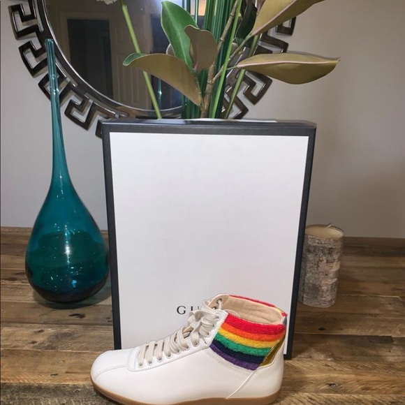 Gucci Naturally Rainbow Hi-Top Sneakers - Picture 3 of 8